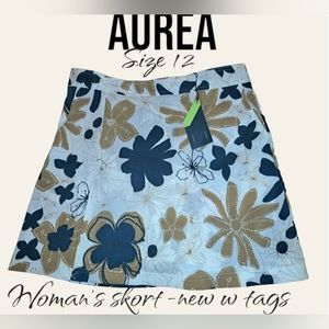 Aurea-floral skort-new with tags